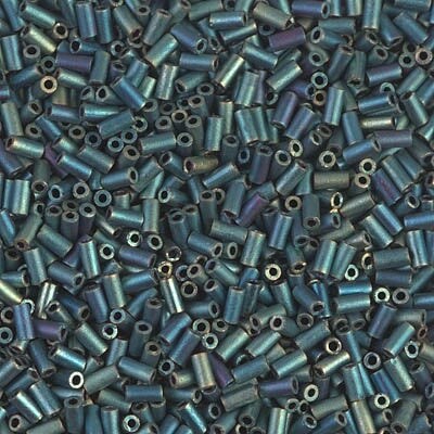 Miyuki 3mm (#1) Bugle Beads, Matte Metallic Patina Iris , BGL1-2008, 8.5 grams