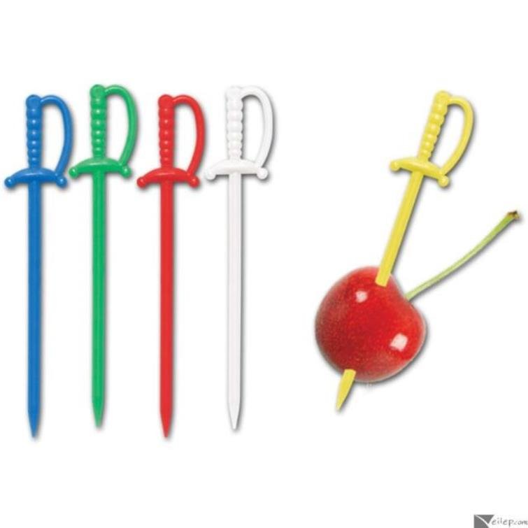 Chef Craft 30pc Set 3-inch Fun Sword Shaped Spears - Great for Cocktails &#x26; Appetizers