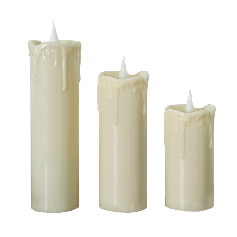 Designer&#x2019;s Shop CS-7101 Dripping Flameless LED pillar candle set with Remote Control Timer.