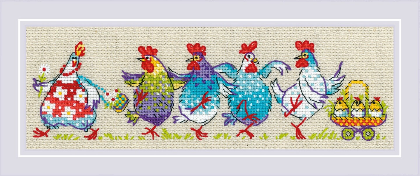 RIOLIS Counted Cross Stitch Kit 9.5&#x22;X3.25&#x22;-Cluck Cluck