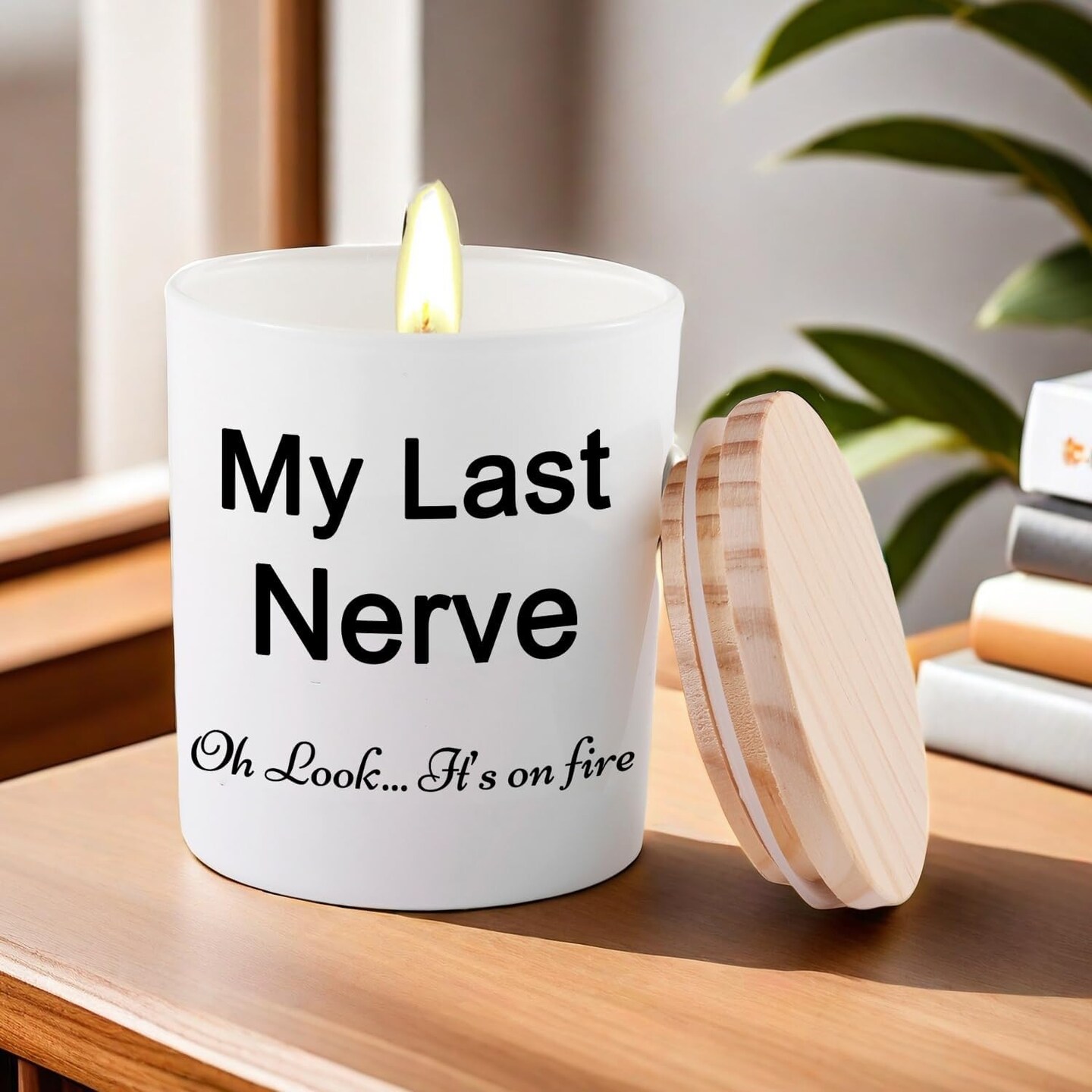 Candles Gifts for Women Funny Unique Novelty My Last Nerve Candle Christmas Birthday Gift for Sister Best Friend Stocking Stuffers for Women Lavender Scented Soy Candle