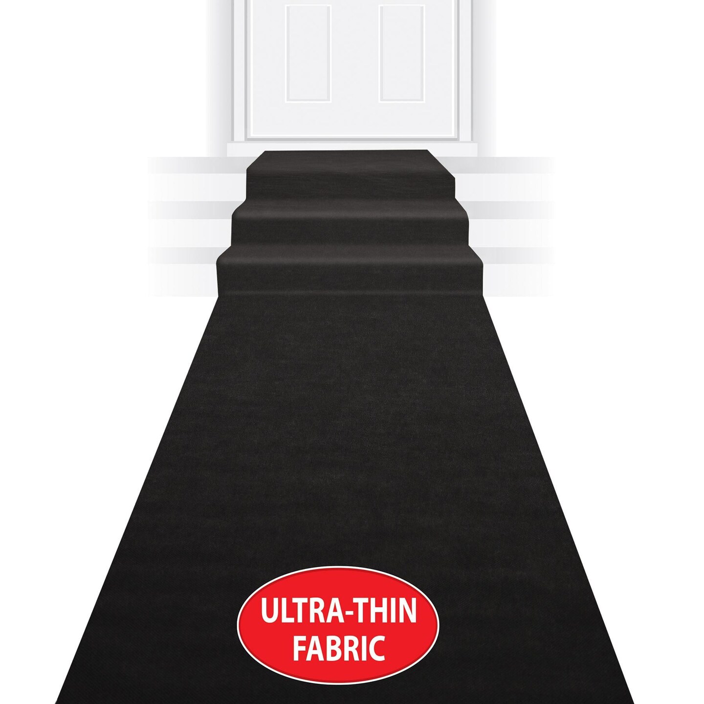 6 Pack Beistle Black Party Carpet Runner