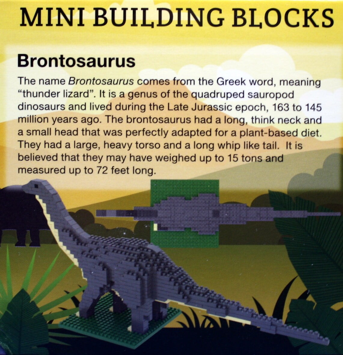 Mini Building Blocks - Brontosaurus