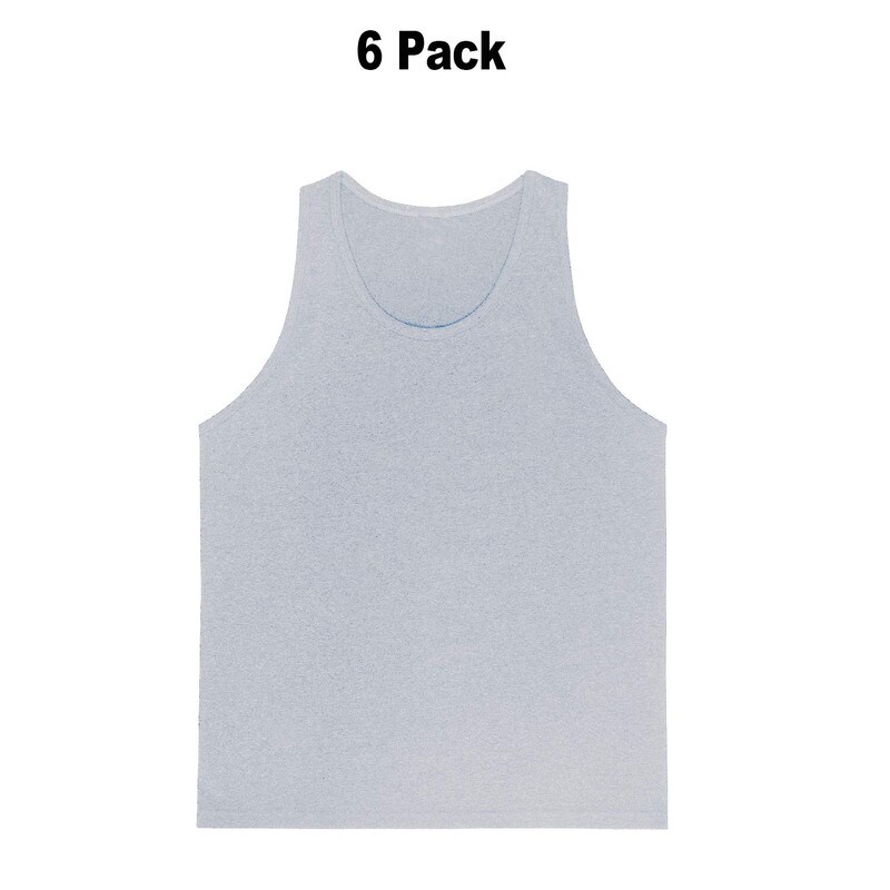 6 Pack: Thick Strap Men&#x2019;s Tank Top