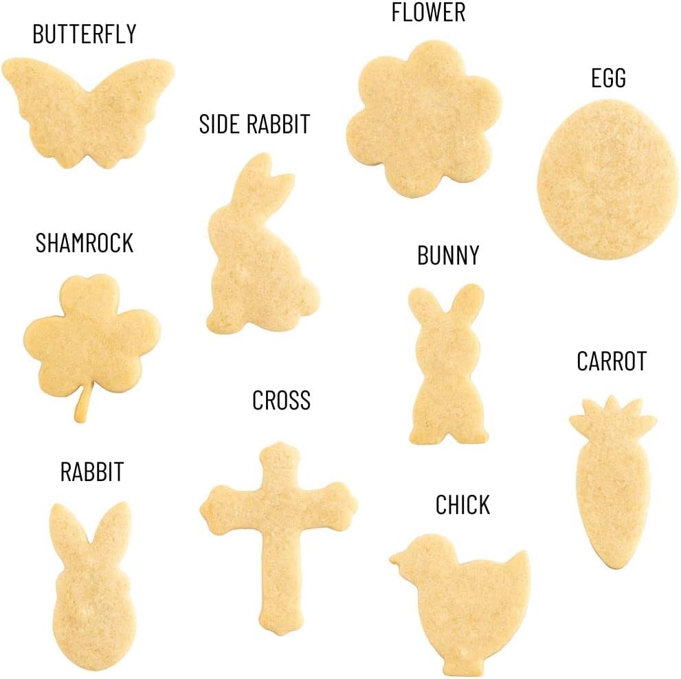 Cookie Cutter Set, Cookie Mold for Cakes Biscuits and Sandwiches (Easter 10 pack)