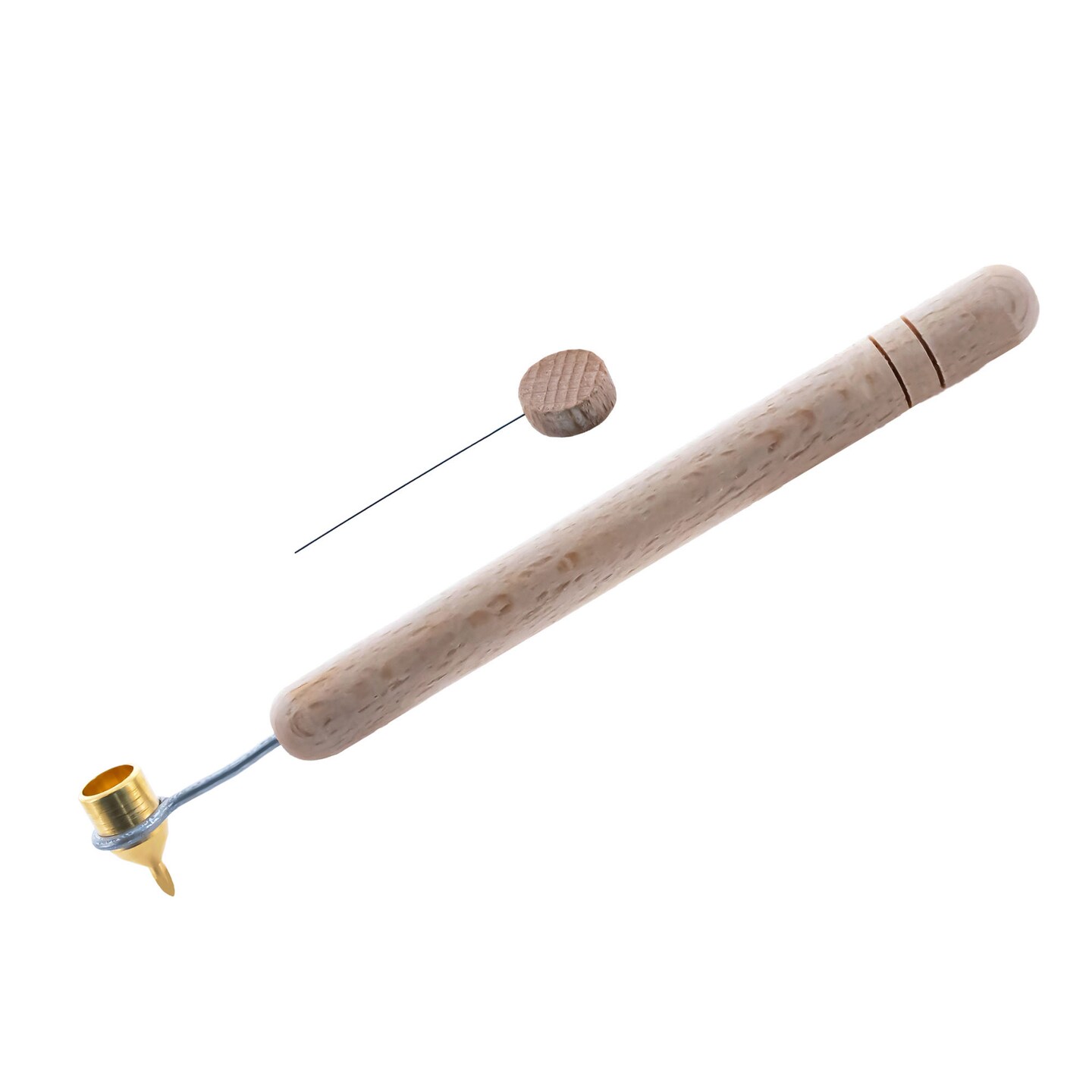 0.2 mm Extra Fine Brass Tip Wooden Handle Kistka (Hot Wax Pen)