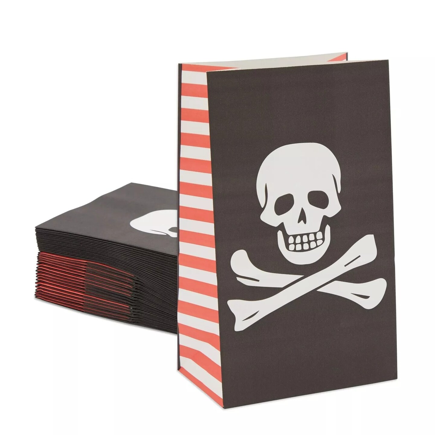 36 Pack Halloween Gift Bags, Trick or Treat Pirate Party Paper Candy Goodies Bag
