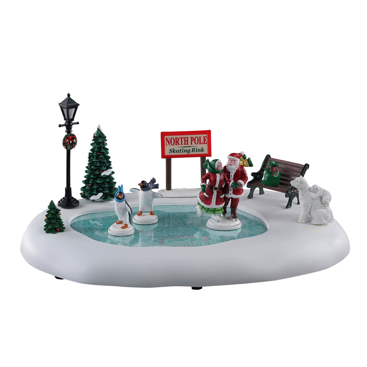 LEMAX North Pole Skating Rink, Battery Operated (4.5V) #14837