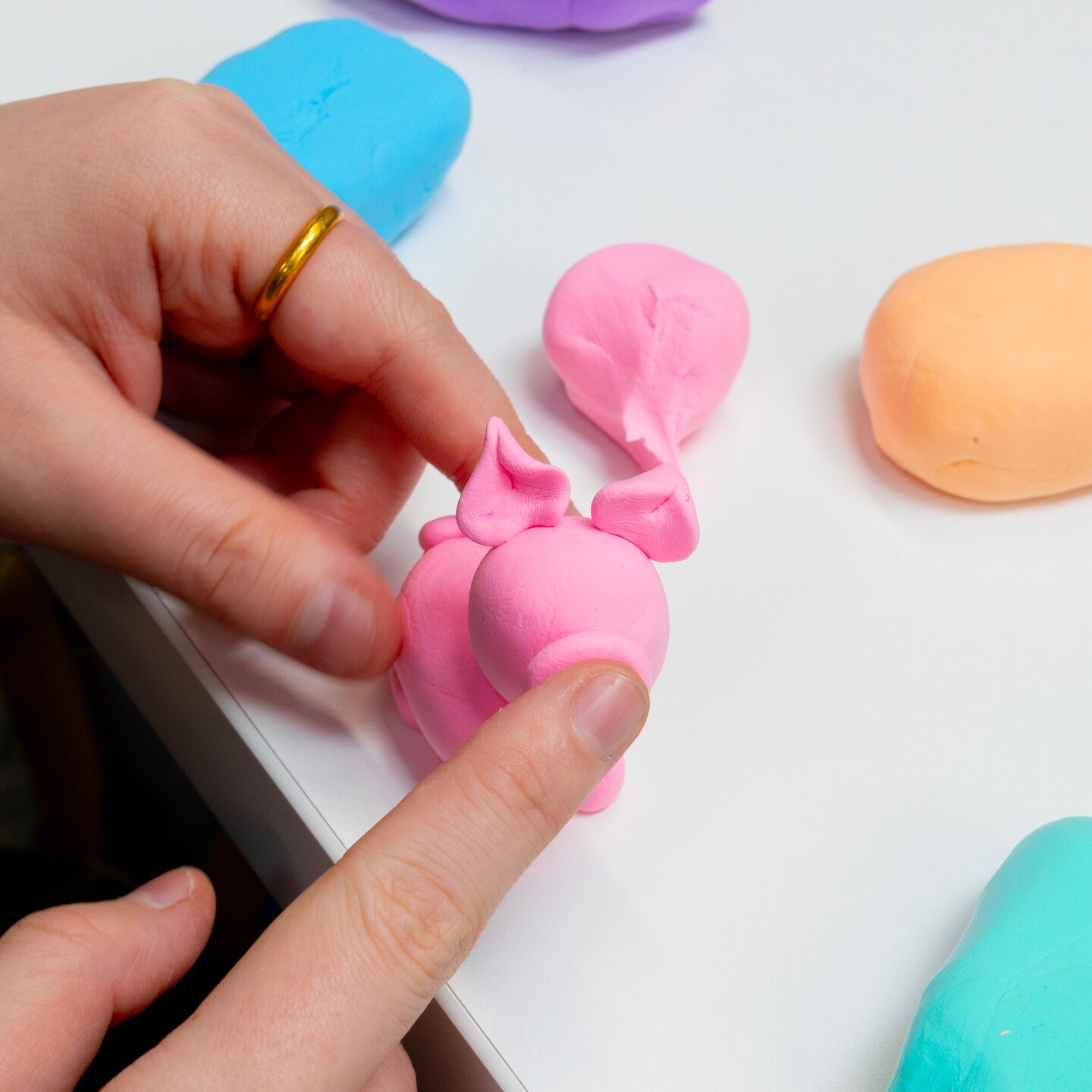 BAZIC Air Dry Modeling Clay Pastel Colors 2 Oz.