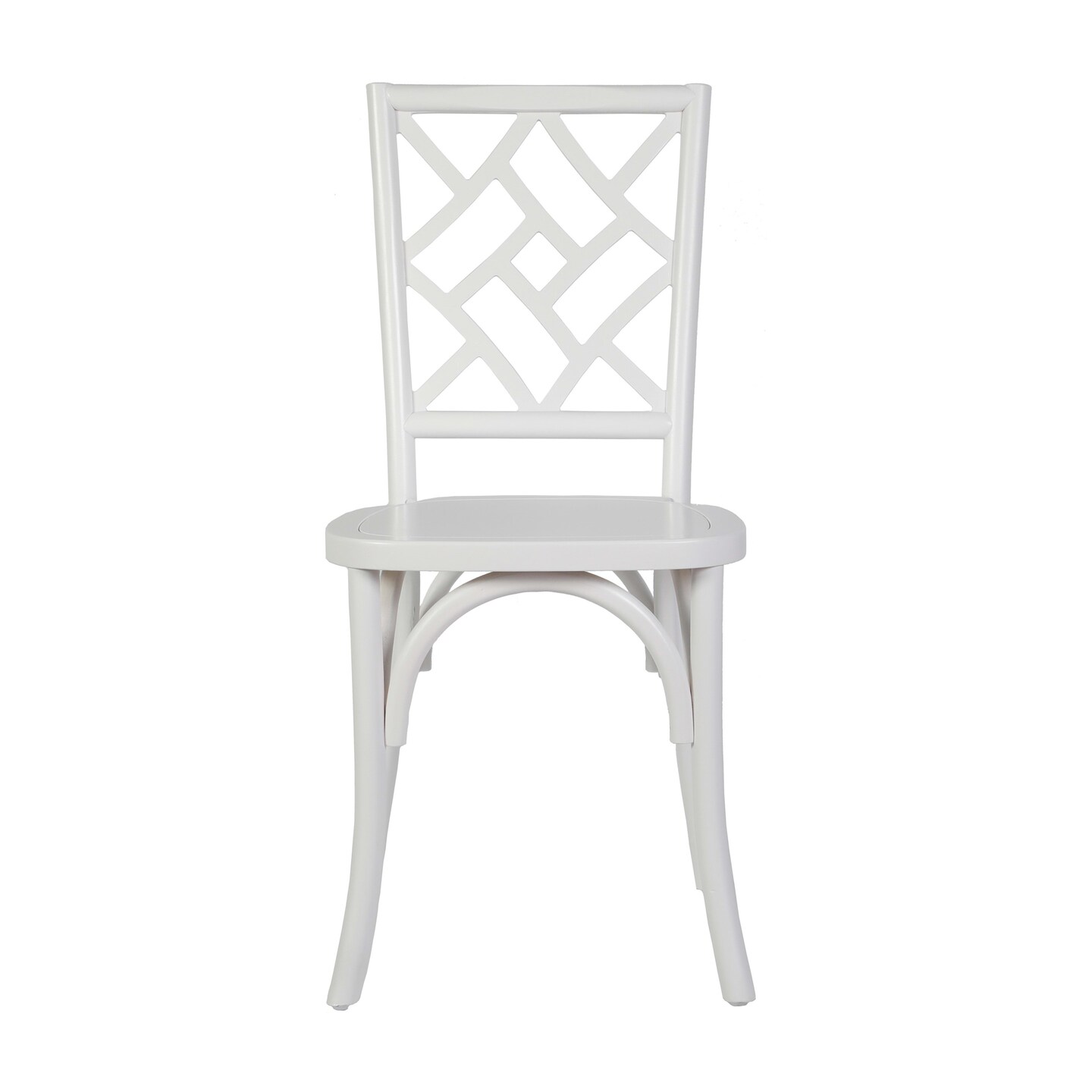 Merrick Lane Mara Set of 2 Solid Wood Dining Chairs with Stackable Design, Ornate Seat Back Accenting, and Elegant Finish