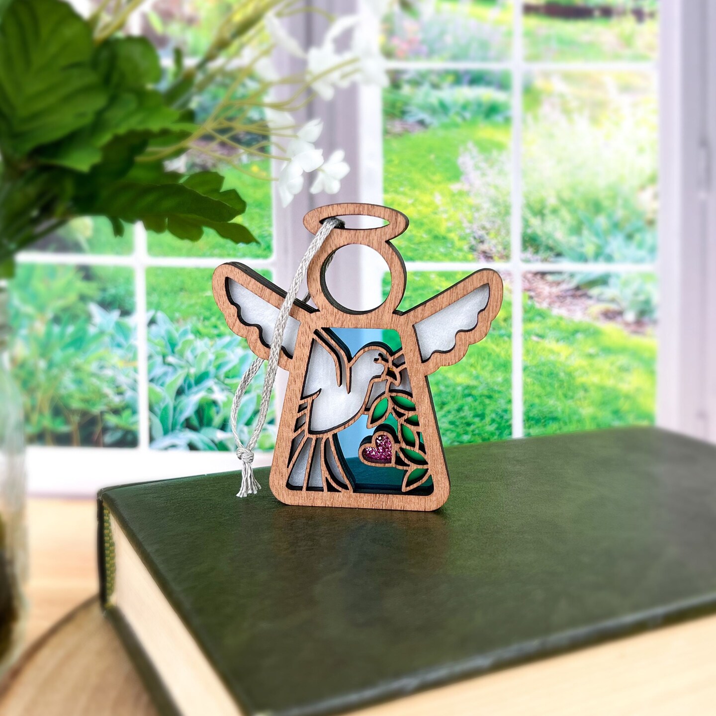 3.5&#x22; White Dove Ornament - Handcrafted in Texas - Mother&#x27;s Angels&#xAE; Figurine - Mother&#x27;s Day Gifts