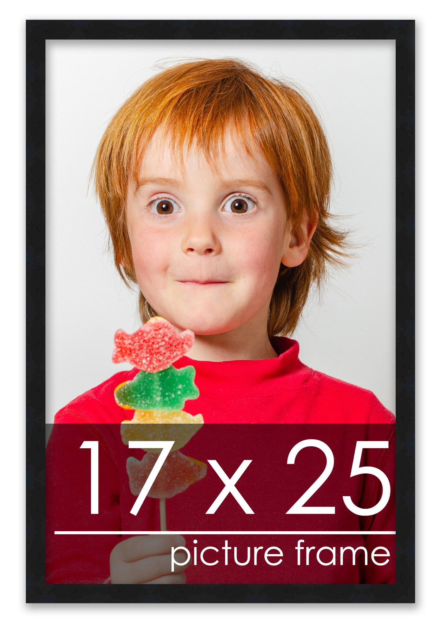 17x25 Solid Wood Picture Frame with UV-Resistant Acrylic &#x26; Acid-Free Backing, Available in 6 Finishes: Matte Black, Matte White, Metallic Bronze, Silver, Natural Wood Grain &#x26; Mahogany