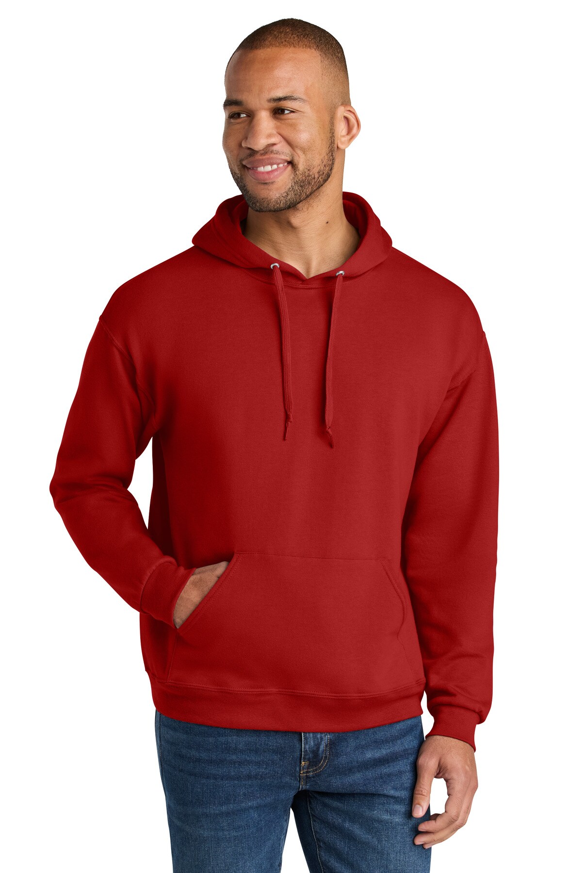 Jerzees® Ultimate Unisex CVC Ring Spun Long Sleeve Hooded Sweatshirt