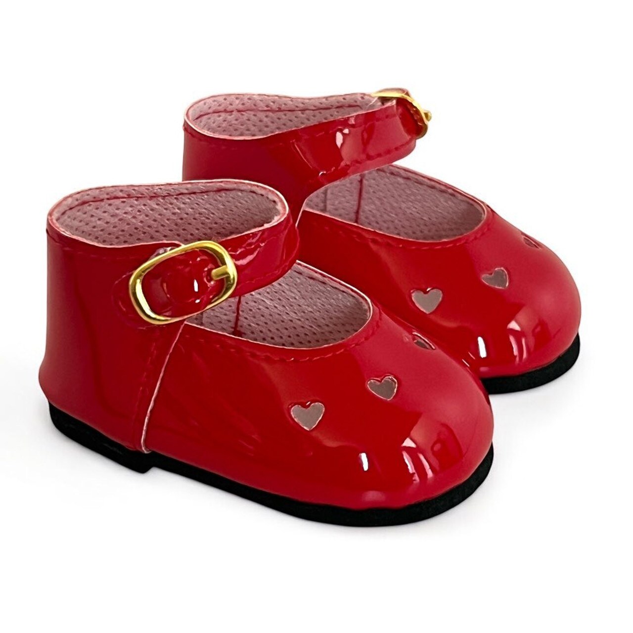 Red Heart Mary Jane Shoes for 18 Inch Dolls