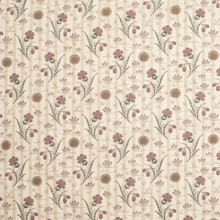 1 Yard Hulme Green Purple Floral Cotton Poplin by Liberty London