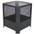 16 Inch Square Outdoor Fire Pit with Grilling Grate Steel Black High Temperature Finish for Backyard and Patio