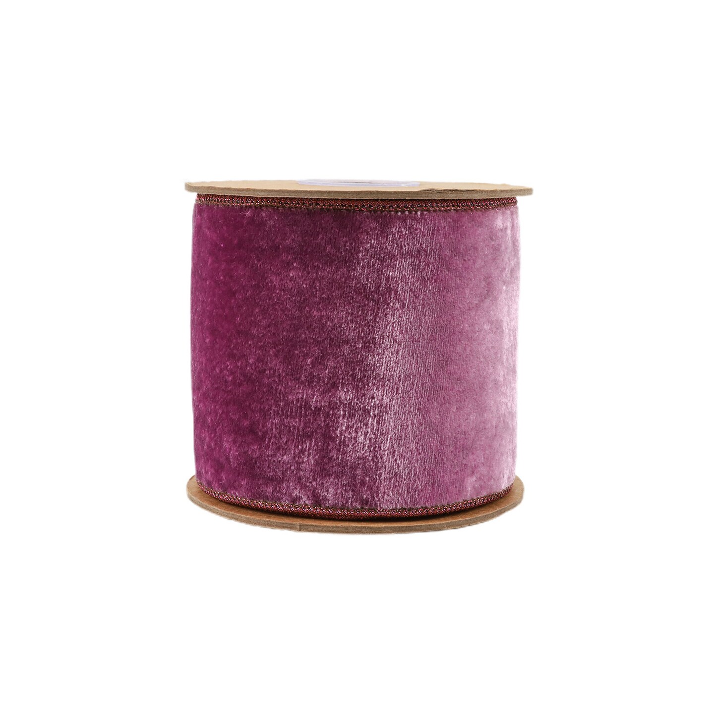 LaRibbons 2 1/2&#x22; - 4&#x22; Wired Premium Velvet Ribbon w/ Metallic Dupioni Backing | 5 Yard Roll