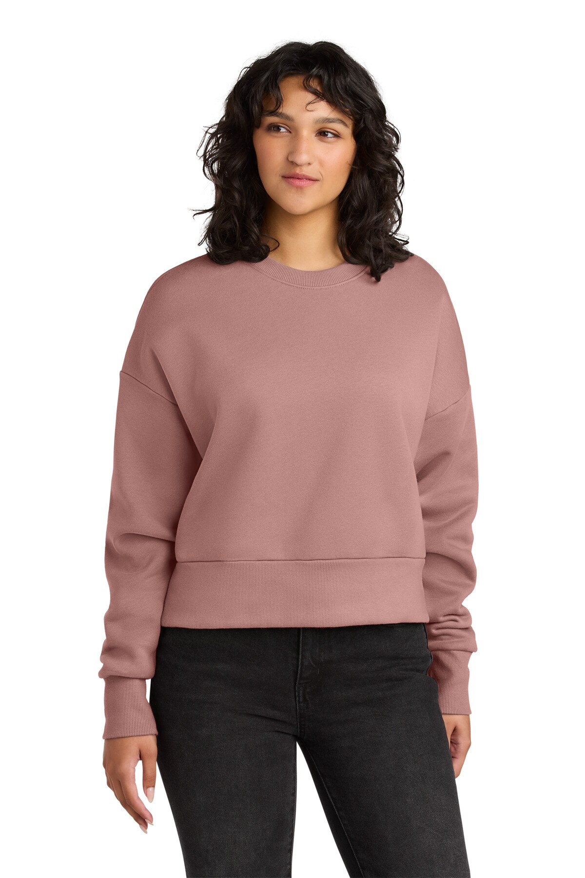 Next Level Apparel® Womens Heavyweight Sweatshirt Oversized Cotton Fleece Pullover