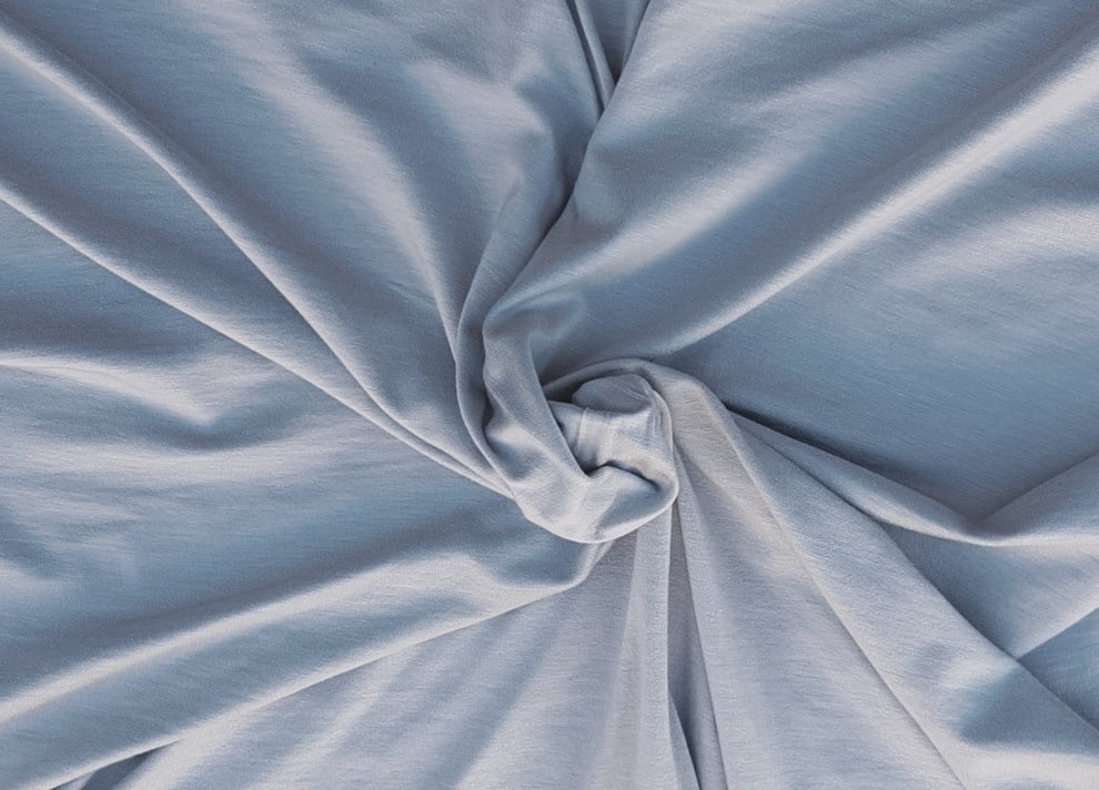 1 Yard Silver Tencel Spandex Jersey Soft Stretchy Sustainable Material Fabric