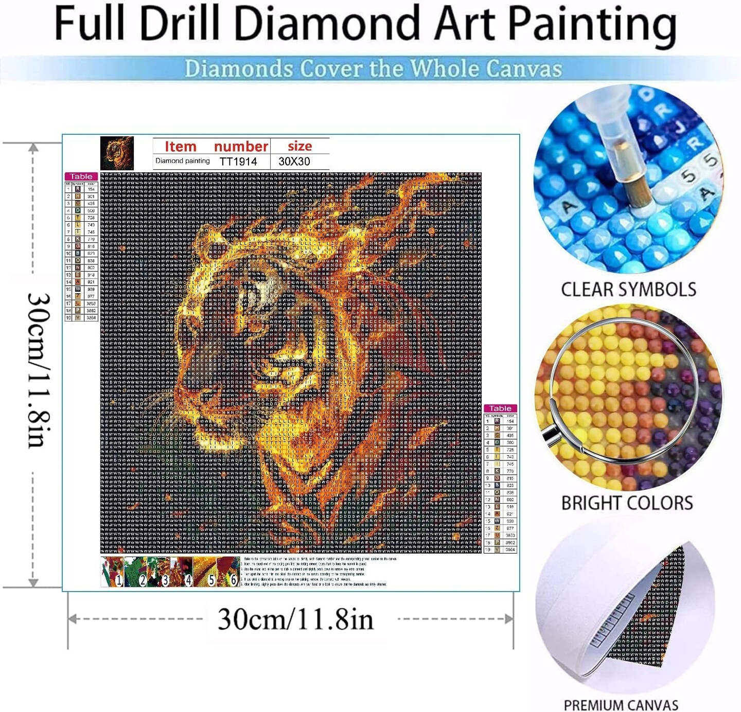 NAIMOER Flowers Diamond Painting Kit For Adults - Full Drill 5D DIY Craft, 30x40cm, Welcome Design - View #3