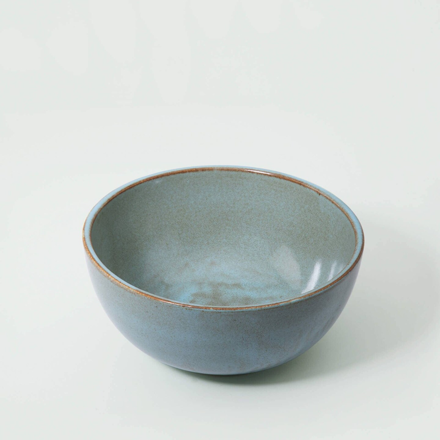Handcrafted Hokku Designs Dorado Aqua Rustic Ceramic Serving Bowl – 1500 ML