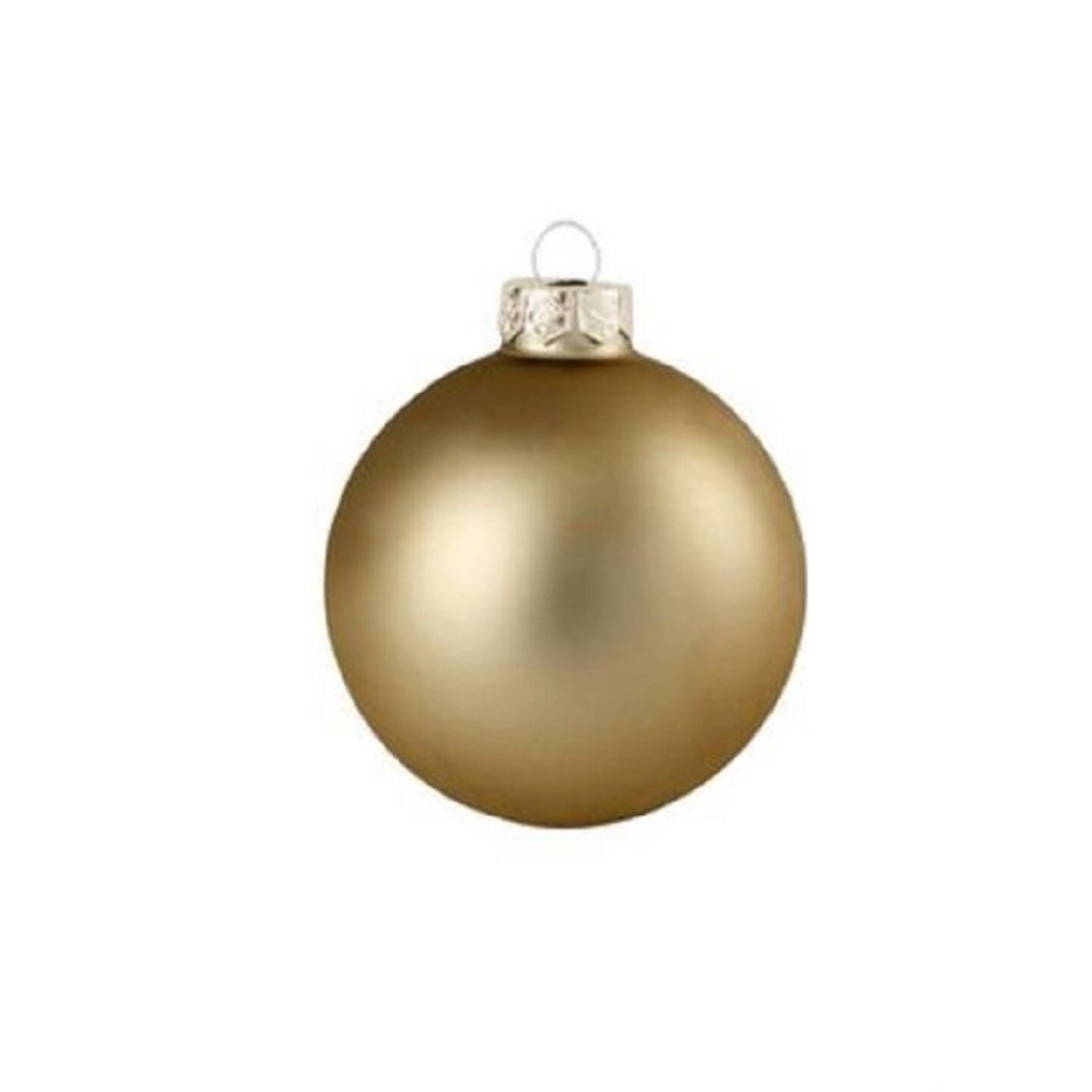 Whitehurst 40ct Antique Gold Matte Glass Ball Christmas Ornaments 1.5" (40mm)