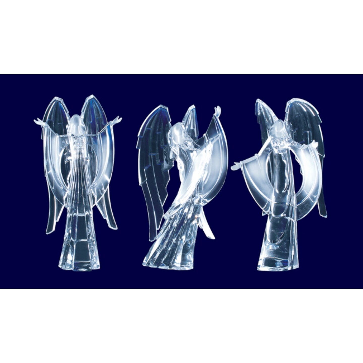 Icy Giftware Praising Angels Christmas Figurine Decorations - 9" - Set of 3