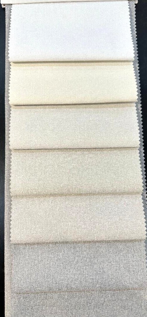 1 Yard Blackout Double Sided White Linen Drapery Fabric 55 Inches Wide
