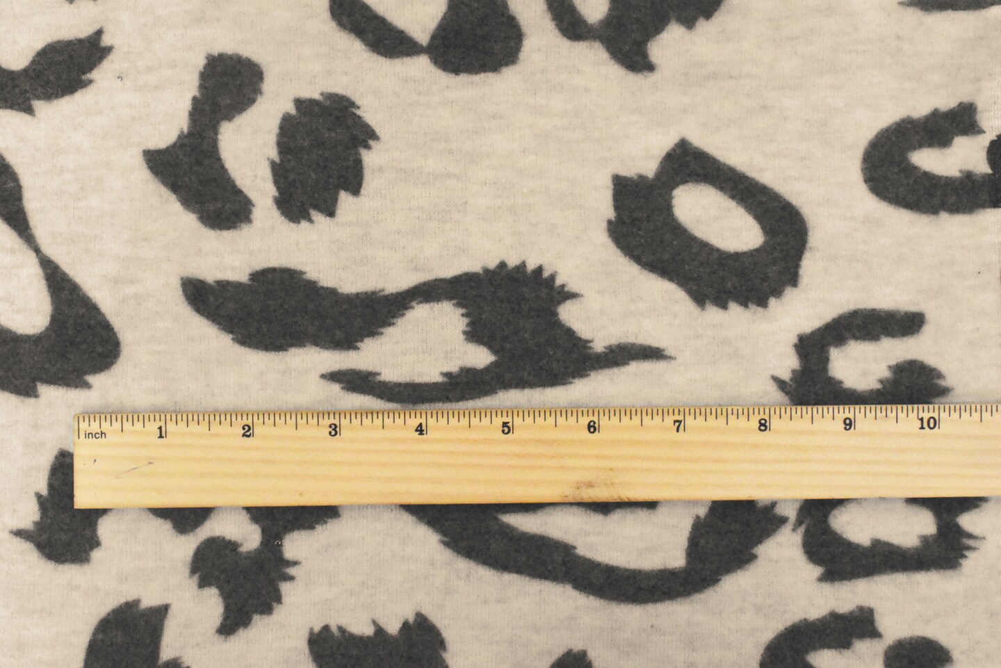 Beige-Gray Abstract Cheetah Printed Stretch Poly Brush Jersey Knit Fabric By the Yard
