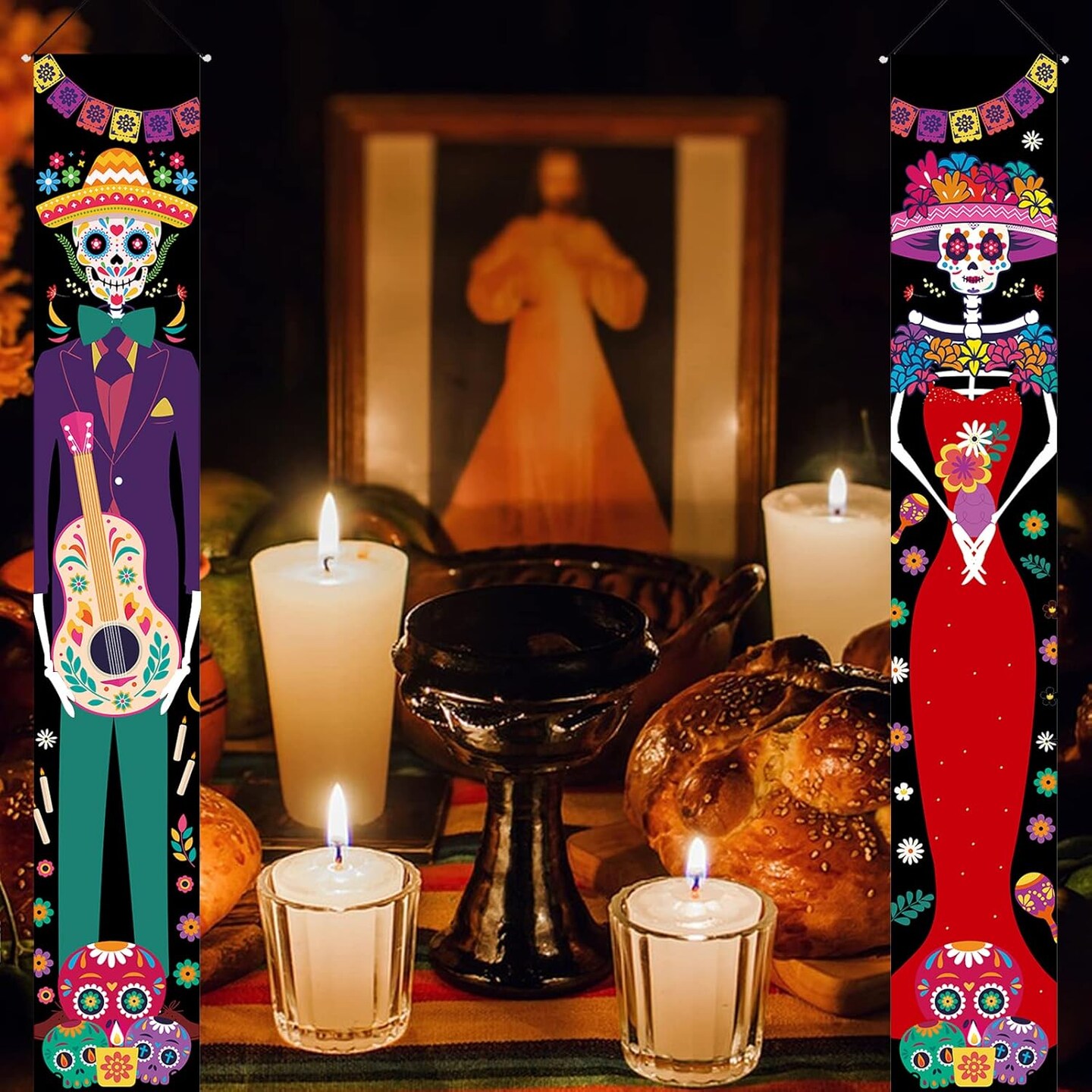 2 Pieces Day of The Dead Decorations(Day of The Dead)
