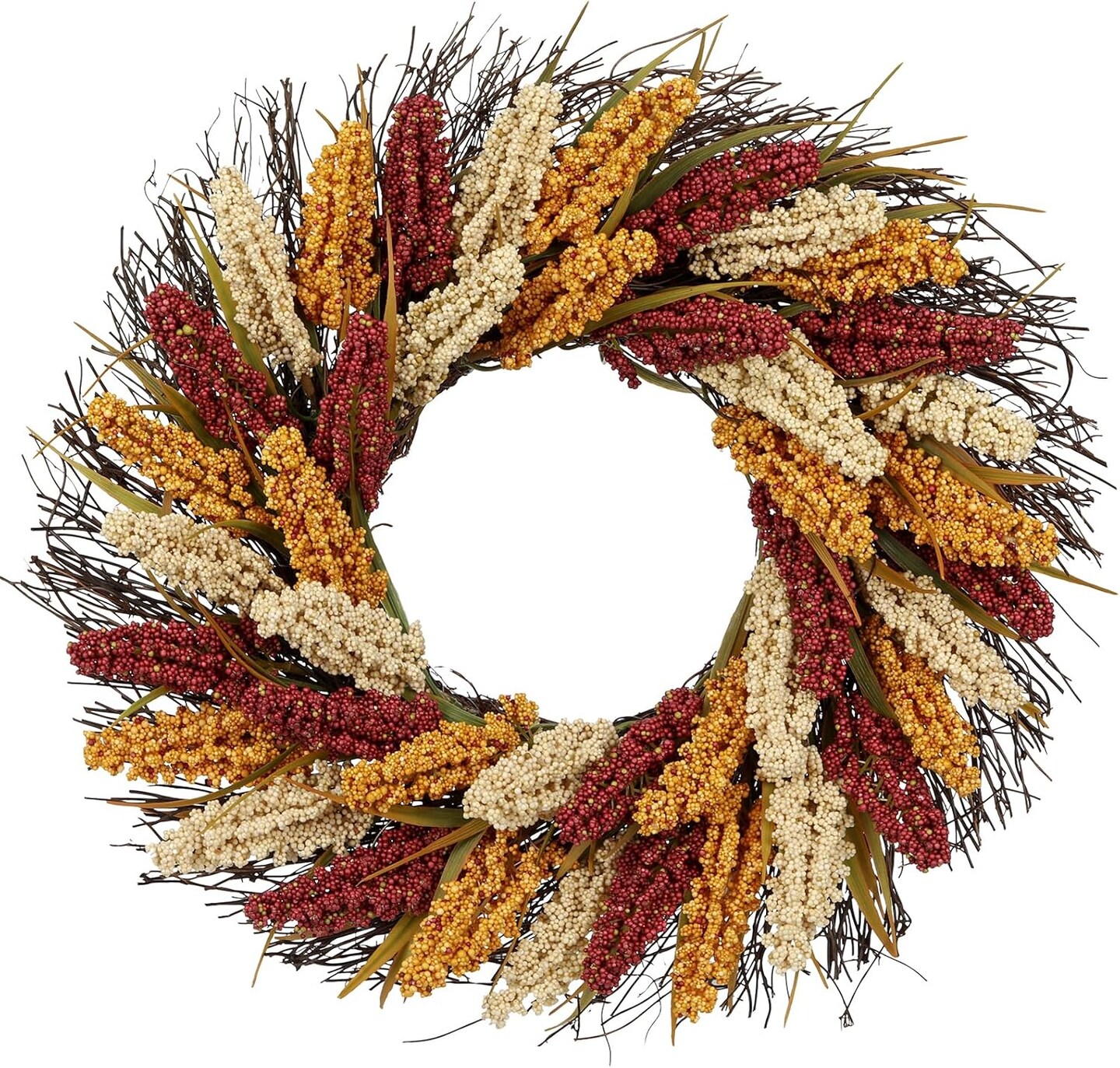 Fall Wreaths for Front Door(Multicolor)2.36&#x22;D x 16&#x22;W x 16&#x22;H
