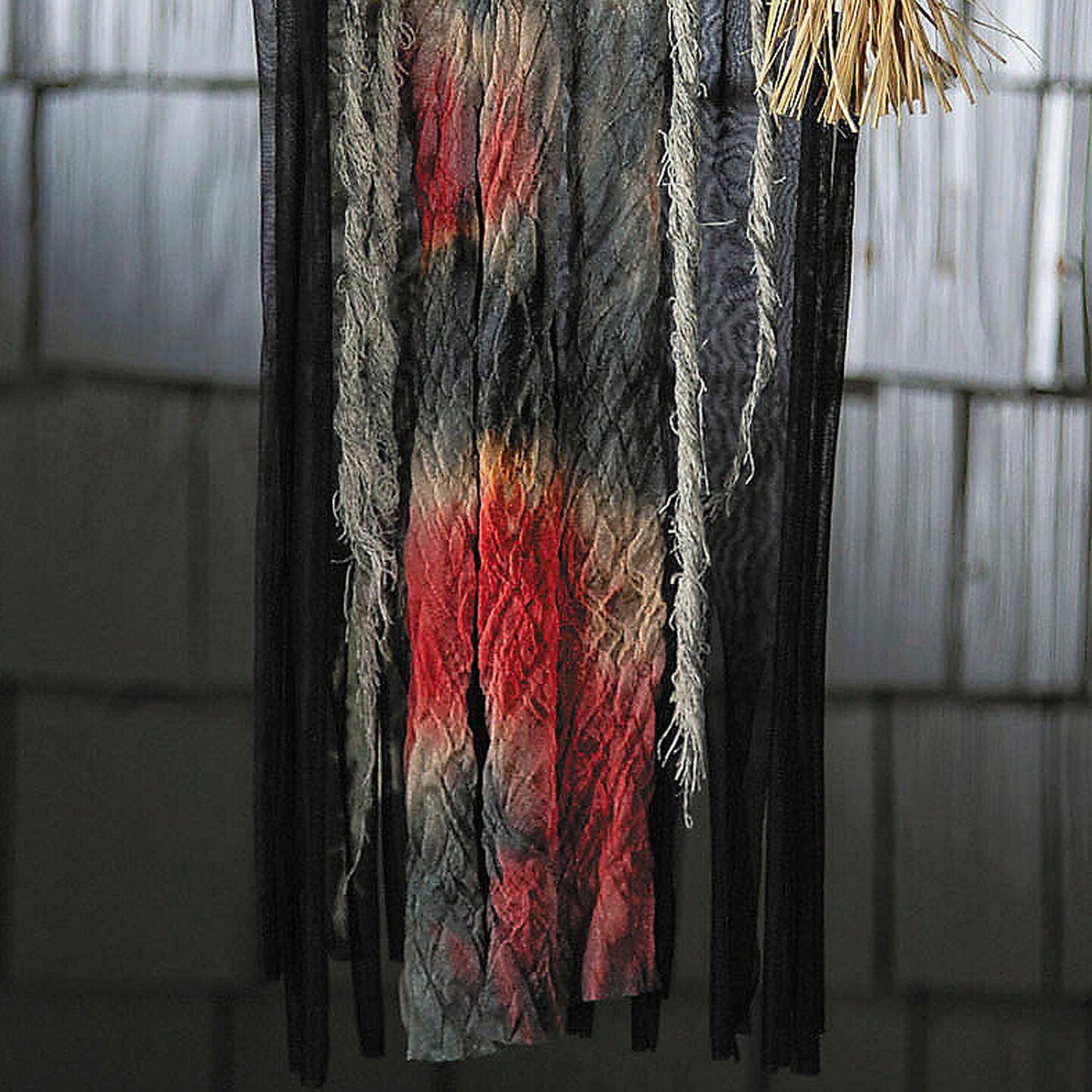 27 1/2&#x22; Hanging Witch with Hat and Broom Halloween Decoration
