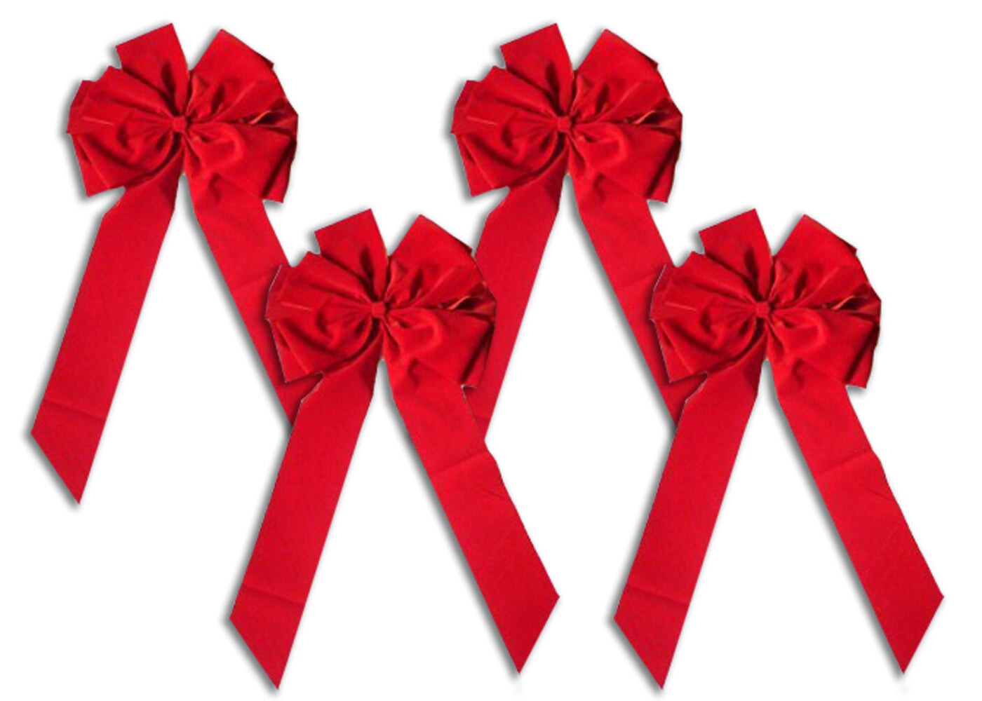 4 Pack 28&#x22; Red Velvet Bows