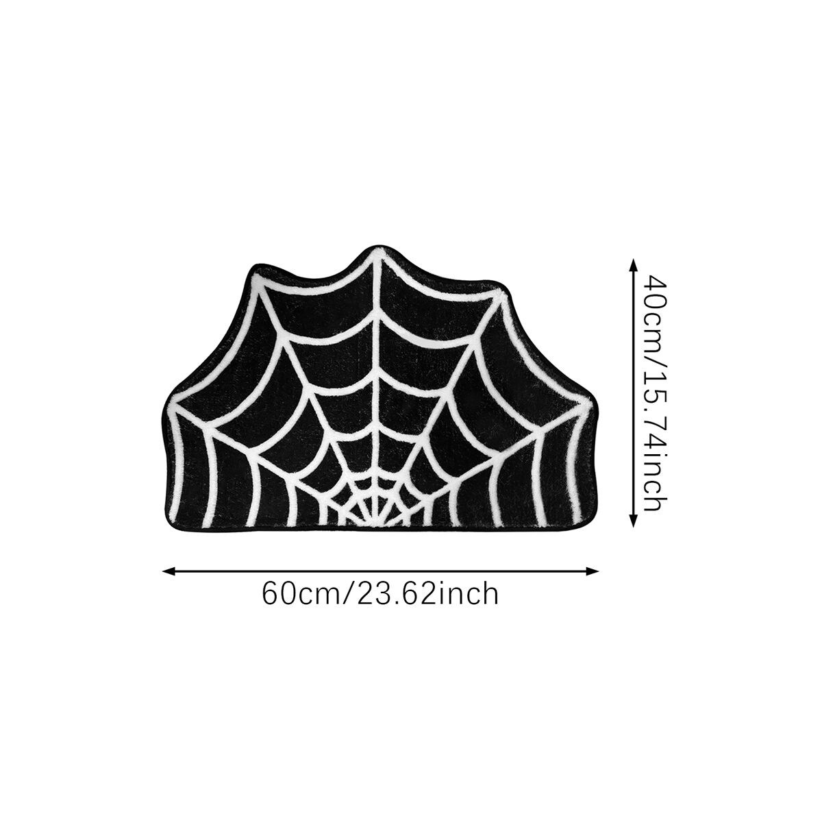 Spider Web Door Mat 2 Sizes Funky Spooky Cute Fun Bath Mat Washable Non-Slip Shower Rugs Witchy Horror Room Rugs Gothic Theme Party Area Carpet for Home Bedroom Kitchen Bathroom Decor 40*60/ 50*80cm