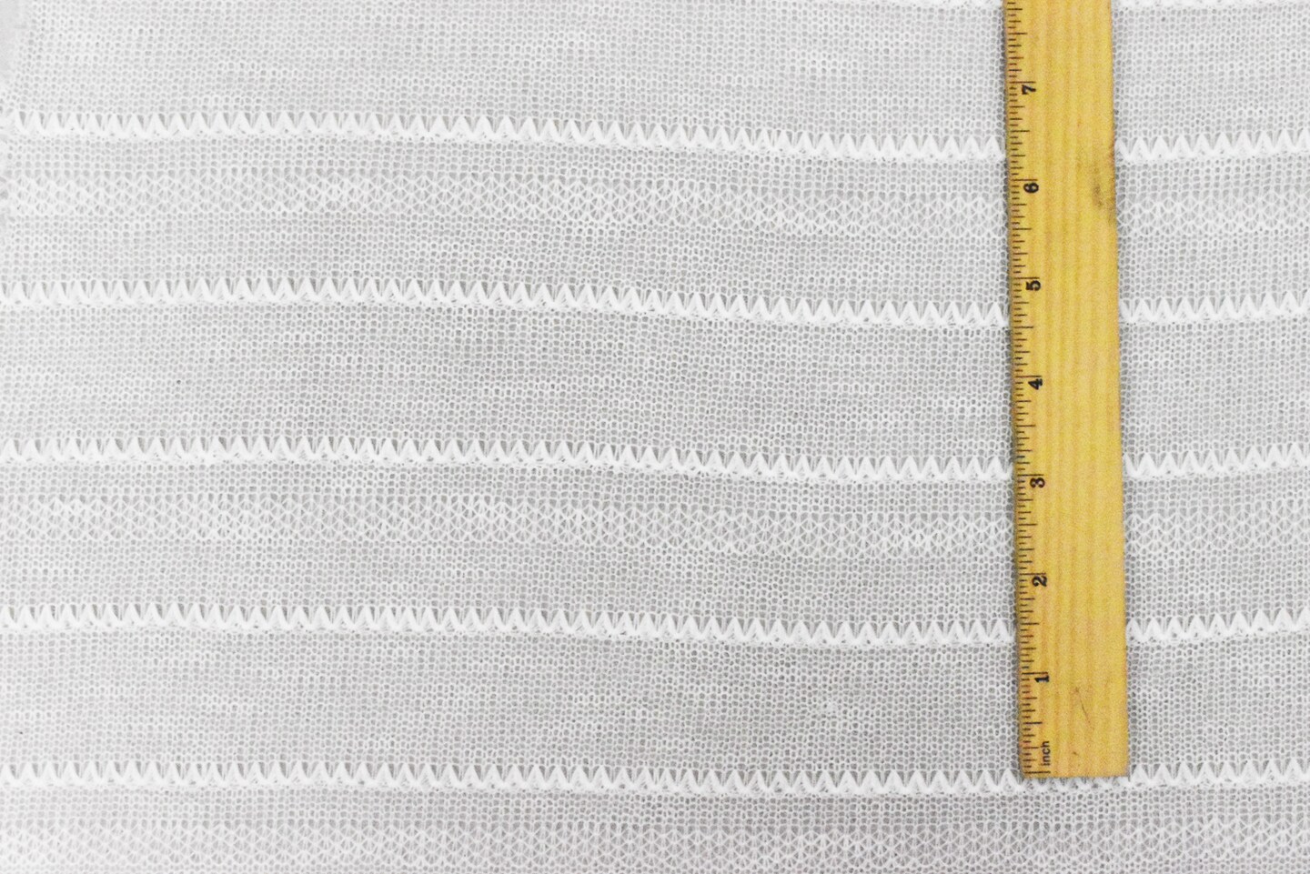 Simple White Zig Zag Stripe Poly Sweater Knit Fabric By the Yard