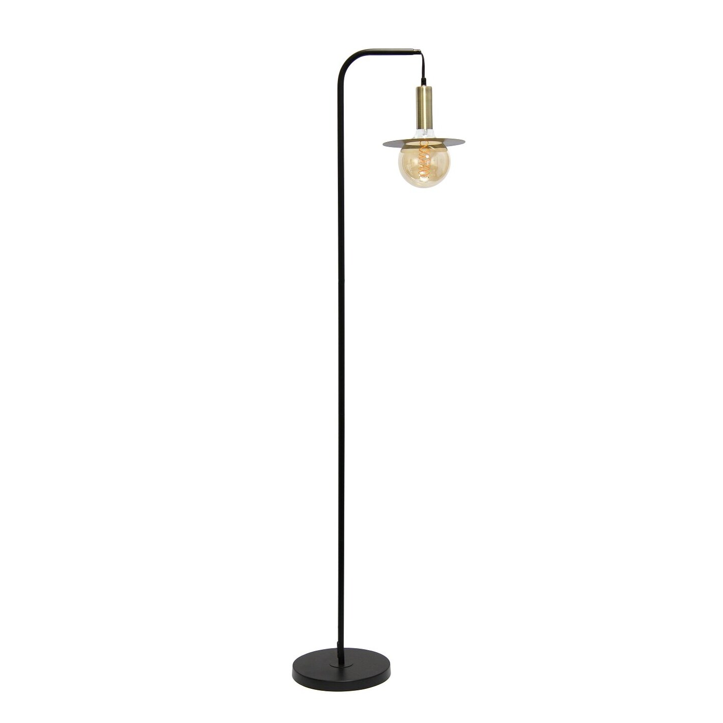 Mod Lighting and Decor Street Light Style Floor Lamp - 61" - Matte Black and Gold