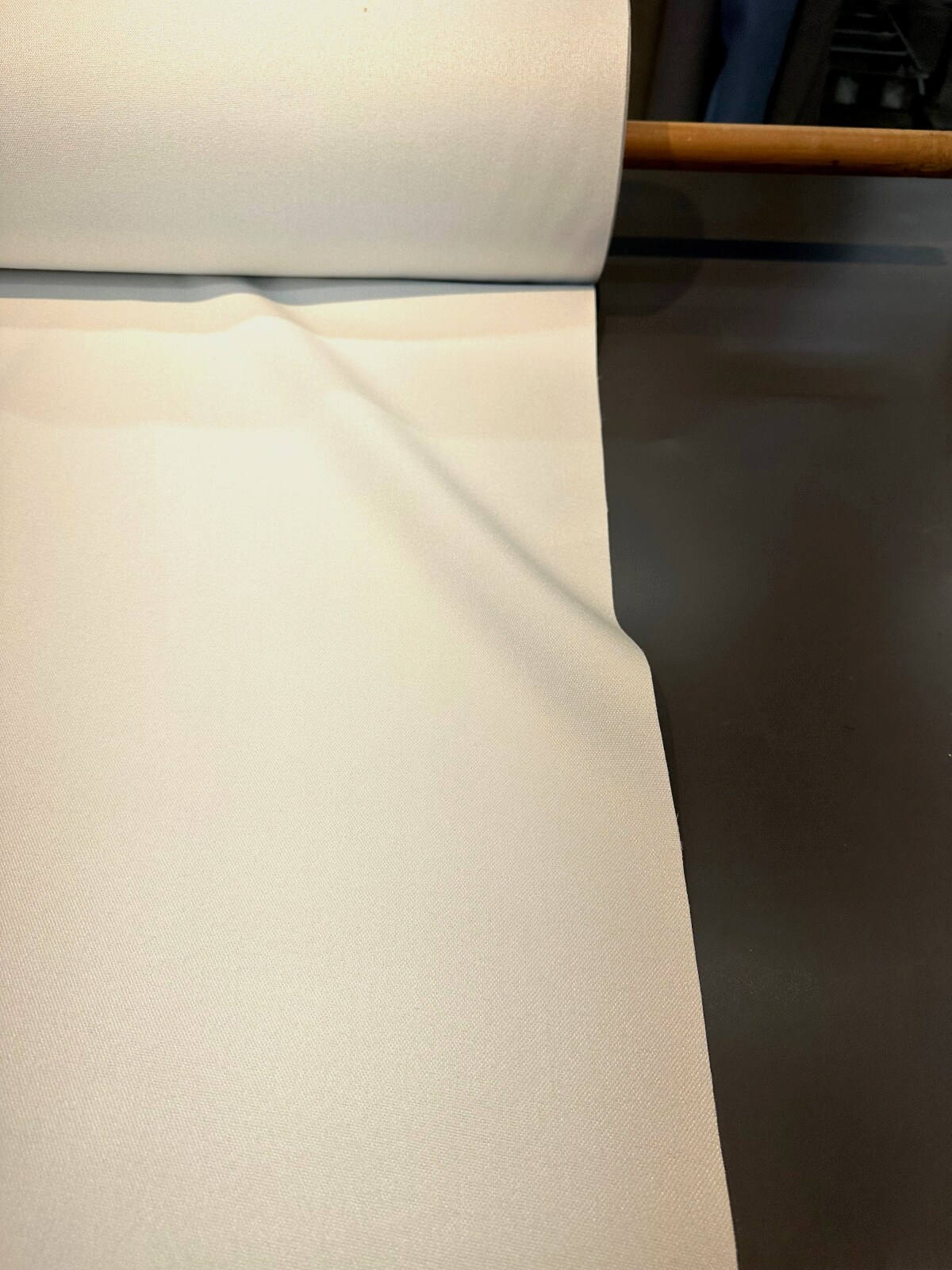 1 Yard Blackout Double Sided White Linen Drapery Fabric 55 Inches Wide