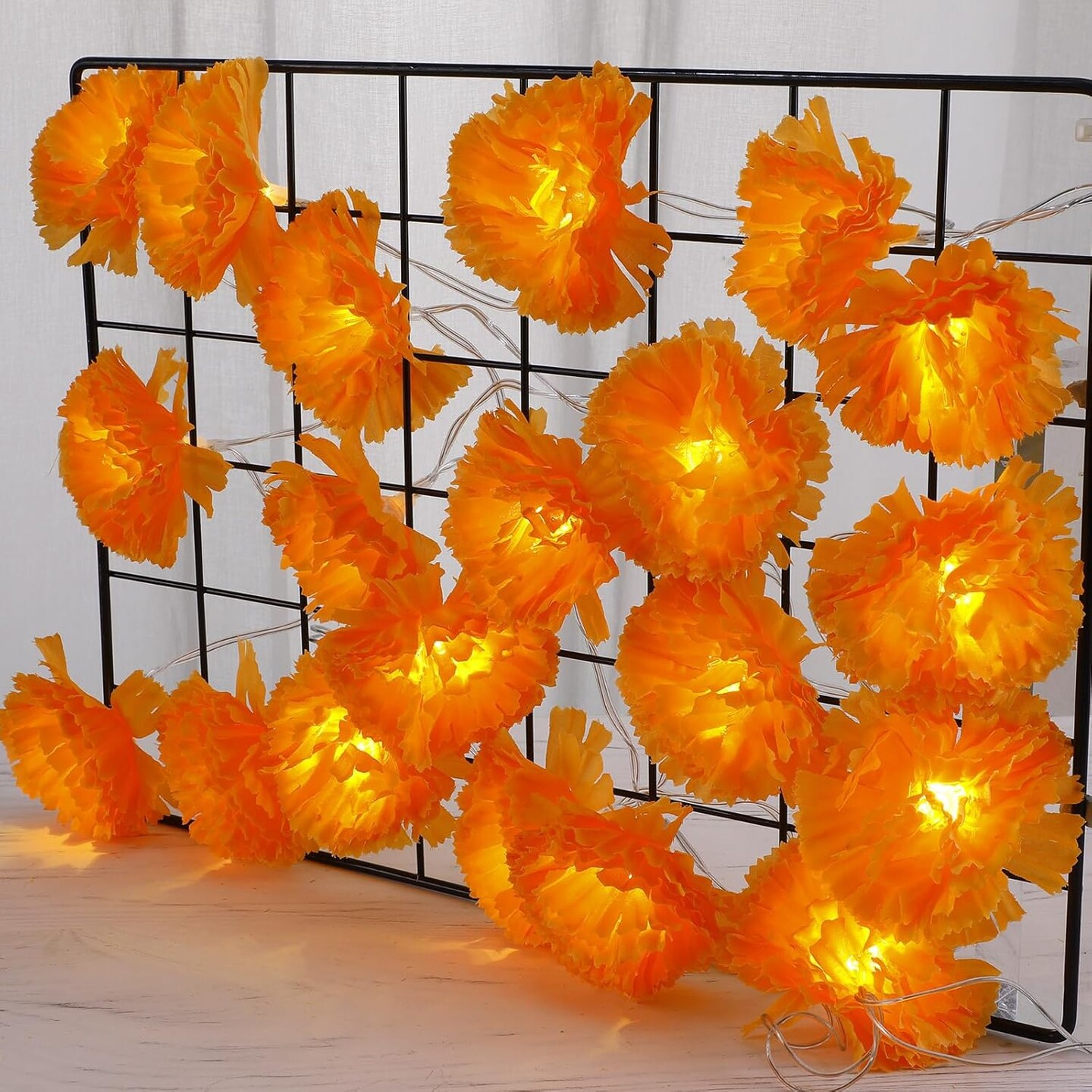 Artificial Marigold Flowers Day of The Dead Decorations (Warm Color)