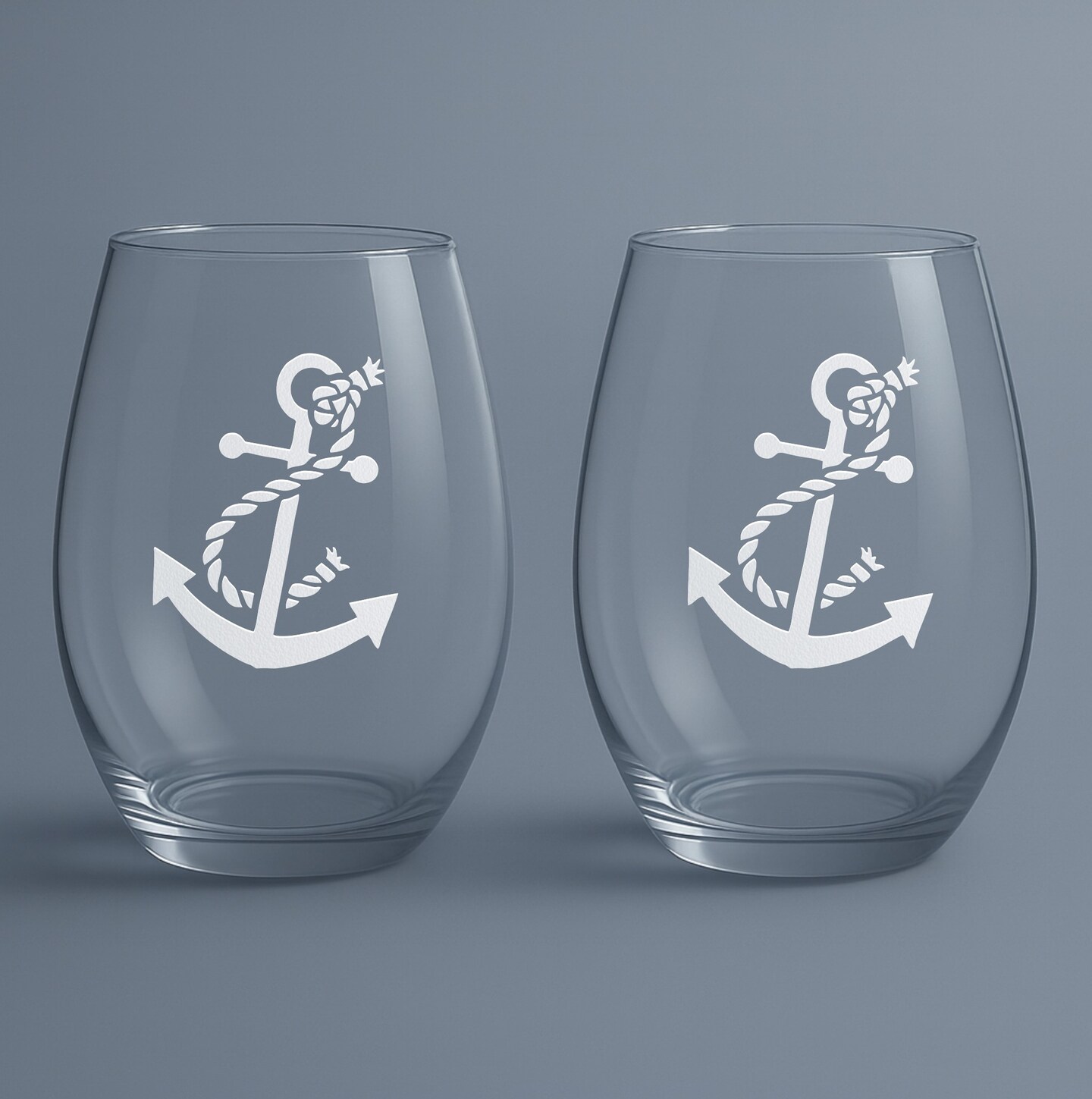 Sandblasted Swirly Sea Shell Engraved Etched Stemless Wine Glasses 20.5oz |  MakerPlace by Michaels