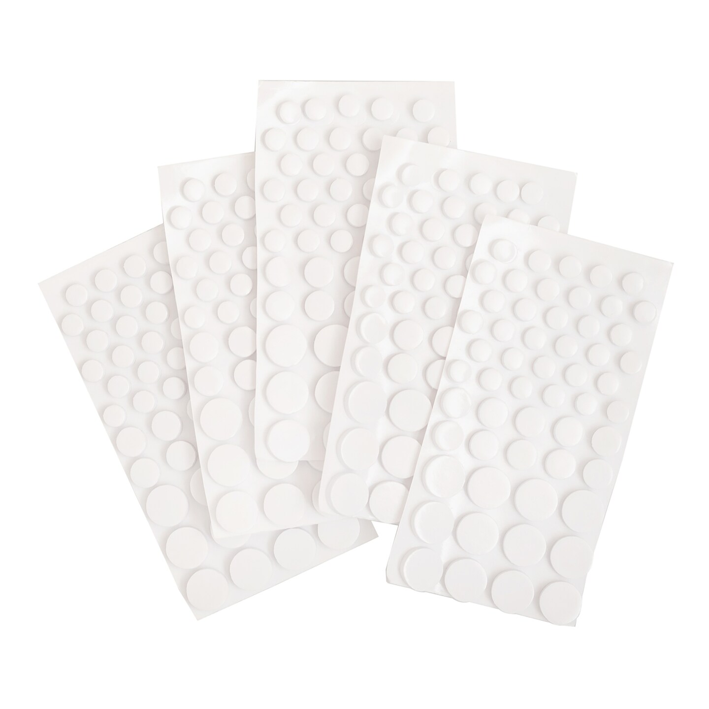 Sticky Thumb Dimensional Adhesive Foam 275/Pkg-White Dots, Assorted Sizes