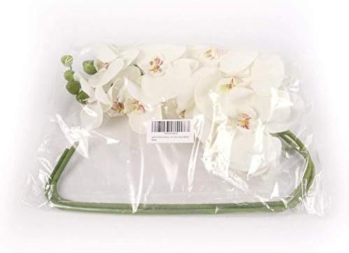 2-Pack: White Phalaenopsis Orchid Stem with 9 Flowers, Realistic Faux Floral Arrangement for Home & Event Decor by Floral Home®