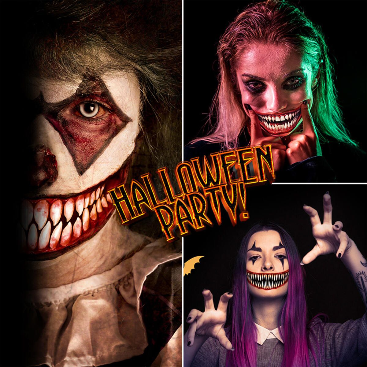 18 Sheets Halloween Temporary Tattoo Stickers 18 Styles Realistic Face Tattoo Face Stick Horror Prank Props Make Up Face Decals Cosplay Decor for Halloween Trick or Treat Party Costumes Party