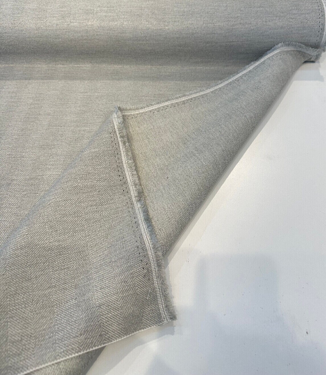 1 Yard Flip Flop Light Gray Oyster Herringbone Outdoor Upholstery Fabric 59 Inches Wide