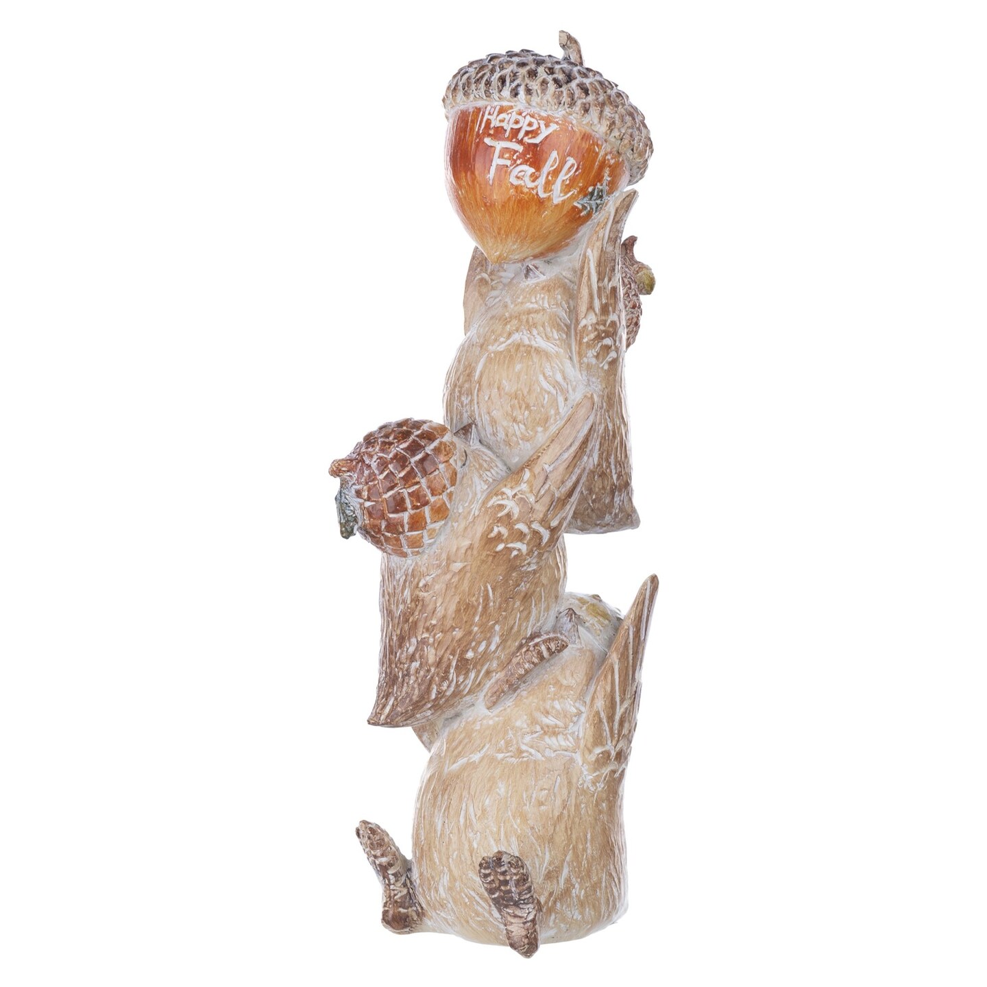 Edge Collections - Brown - Harvest Bird Stack Figurine Decoration - 2 Pieces