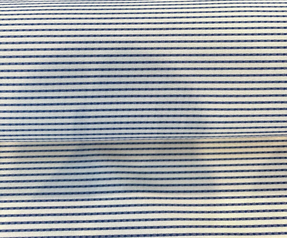 1 Yard Stitch Royalty Ticking Blue Outdoor Upholstery Fabric High UV 54 Inches Wide