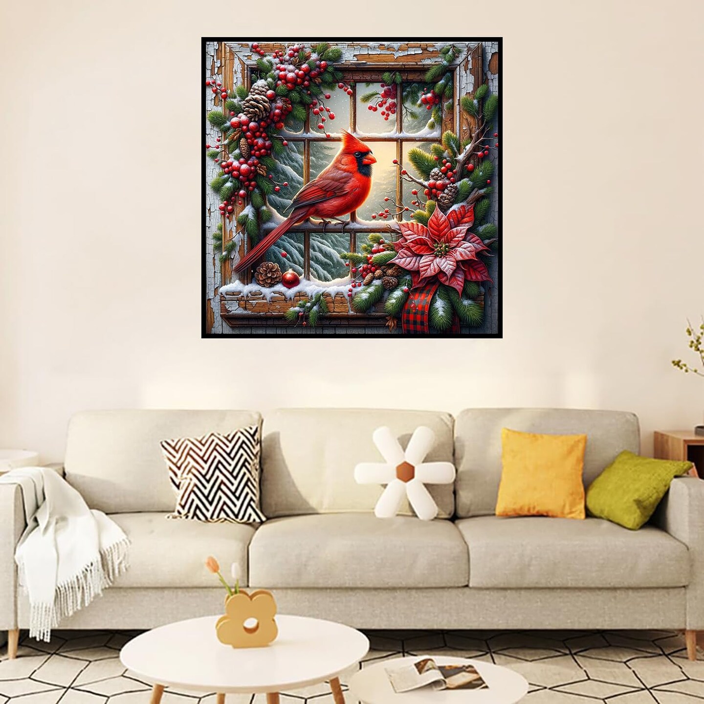 Christmas Diamond Art Kits(MZ1032)5 x 5 x 0.5 inches