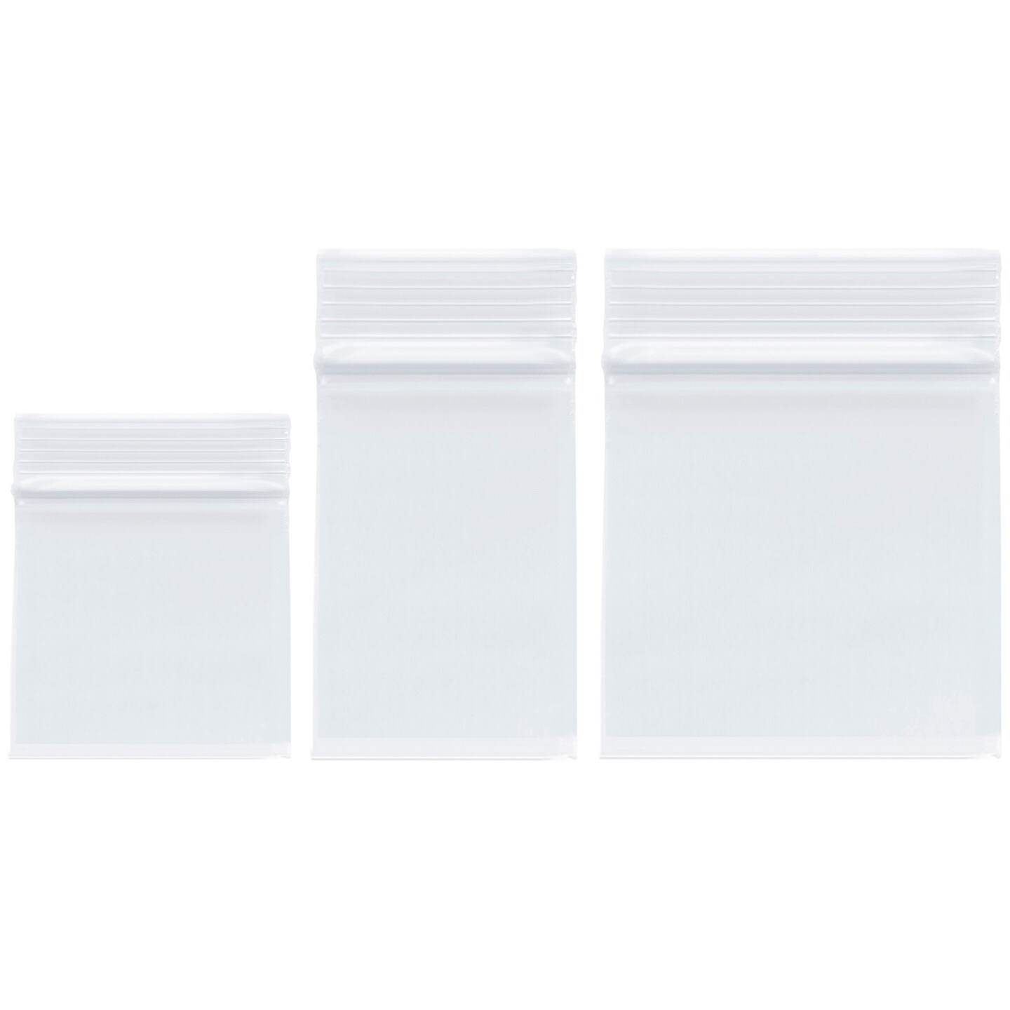 Plymor Heavy Duty Plastic Reclosable Zipper Bags, 4 Mil Variety Pack