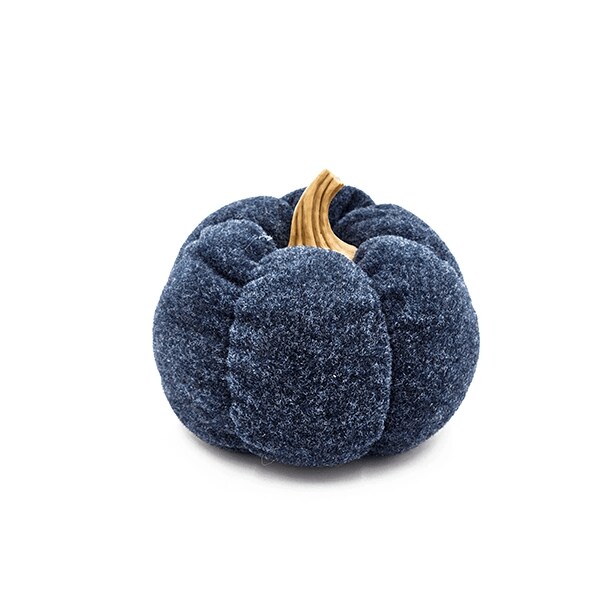 Set Of 3, 7.5x7.5x5.7 Dark Blue Pumpkin, Pumpkin Ornament Decor For Holiday Harvest Festival Fall Festival Thanksgiving