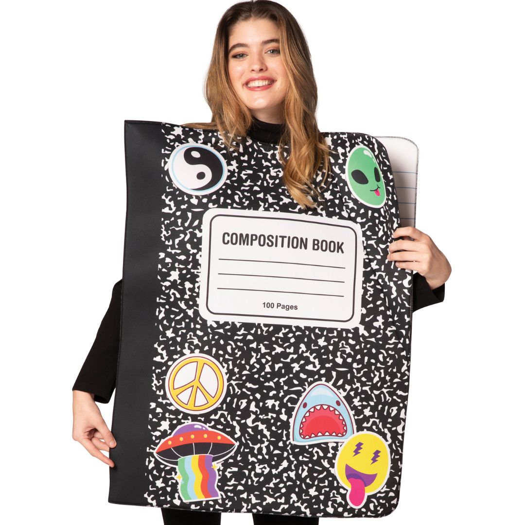 Composition Notebook &#x26; Pencil Couples Halloween Costume, Adult One Size
