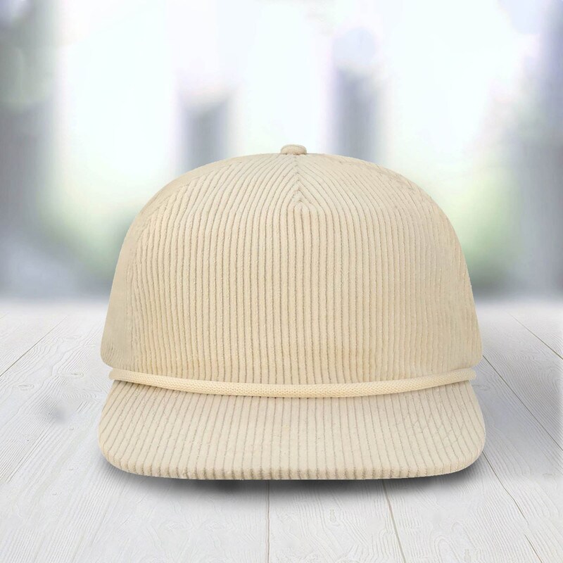 1 Count Unstructured Rope Cap Five Panel Low Profile with Recycled Flat Bill